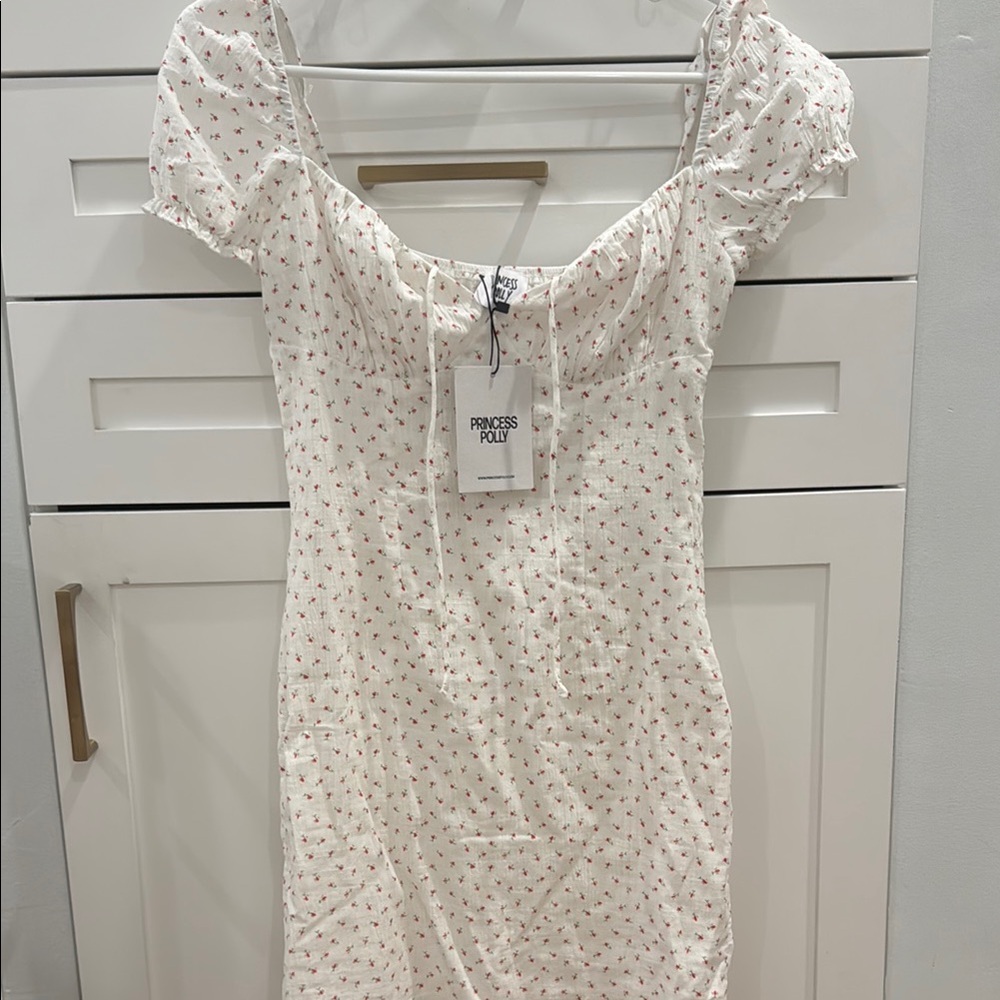 Princess Polly Cream Floral Mini Dress